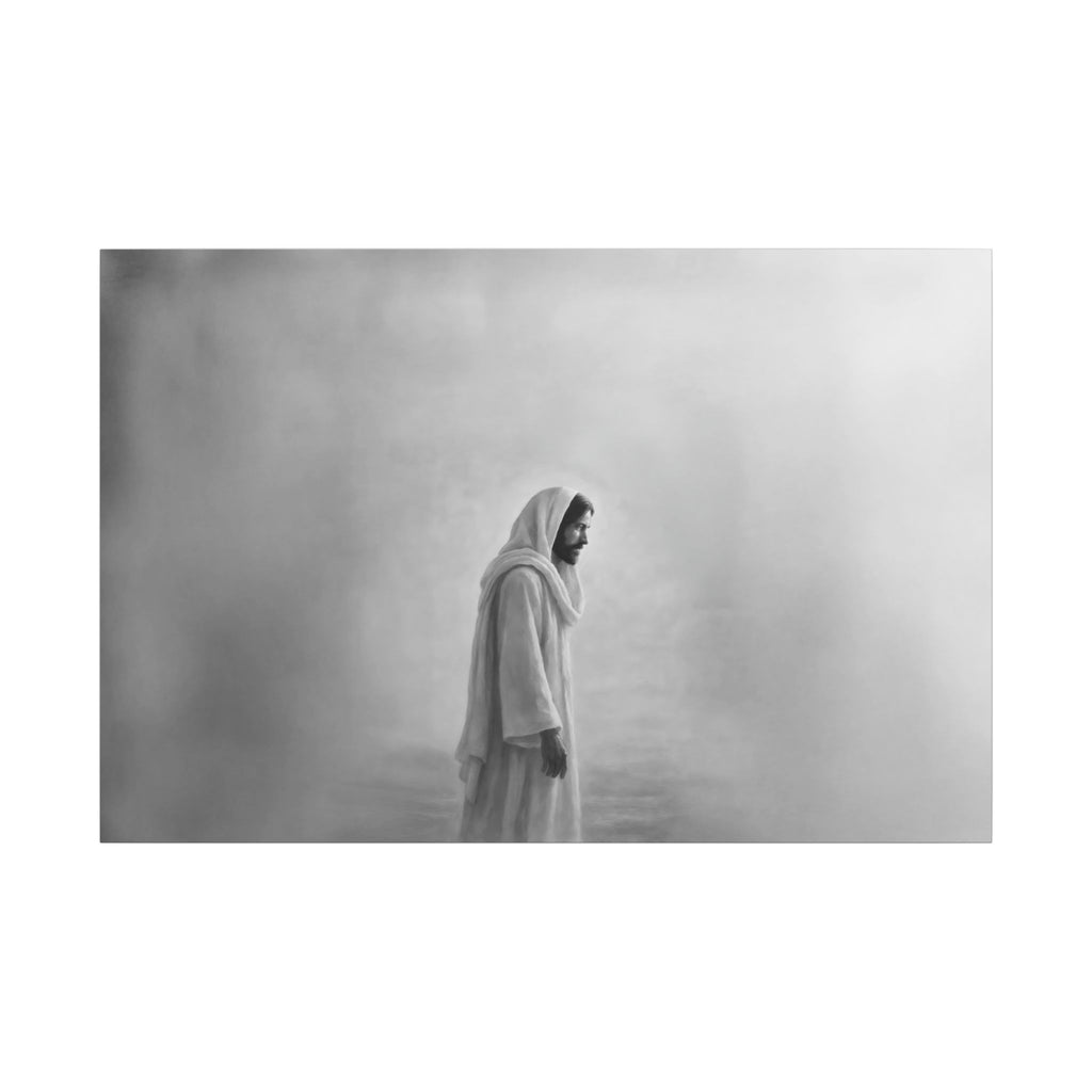 The Living Christ B&W - Canvas