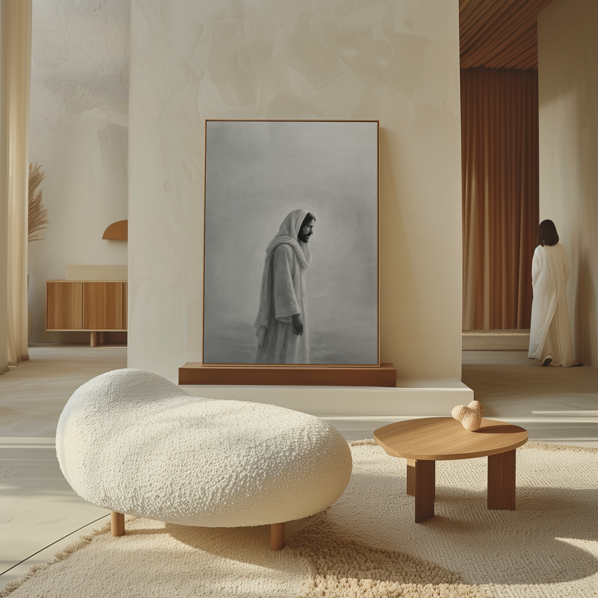 The Living Christ B&W - Canvas