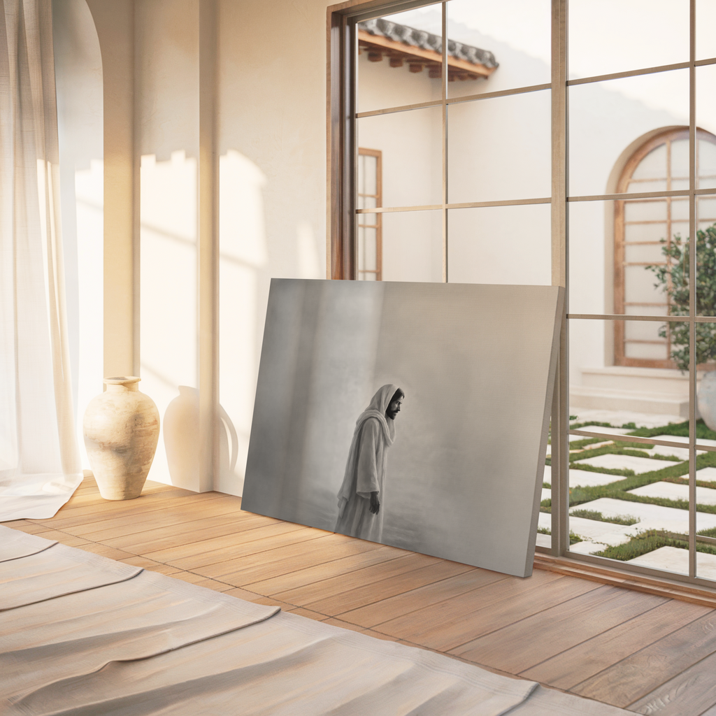 The Living Christ B&W - Canvas