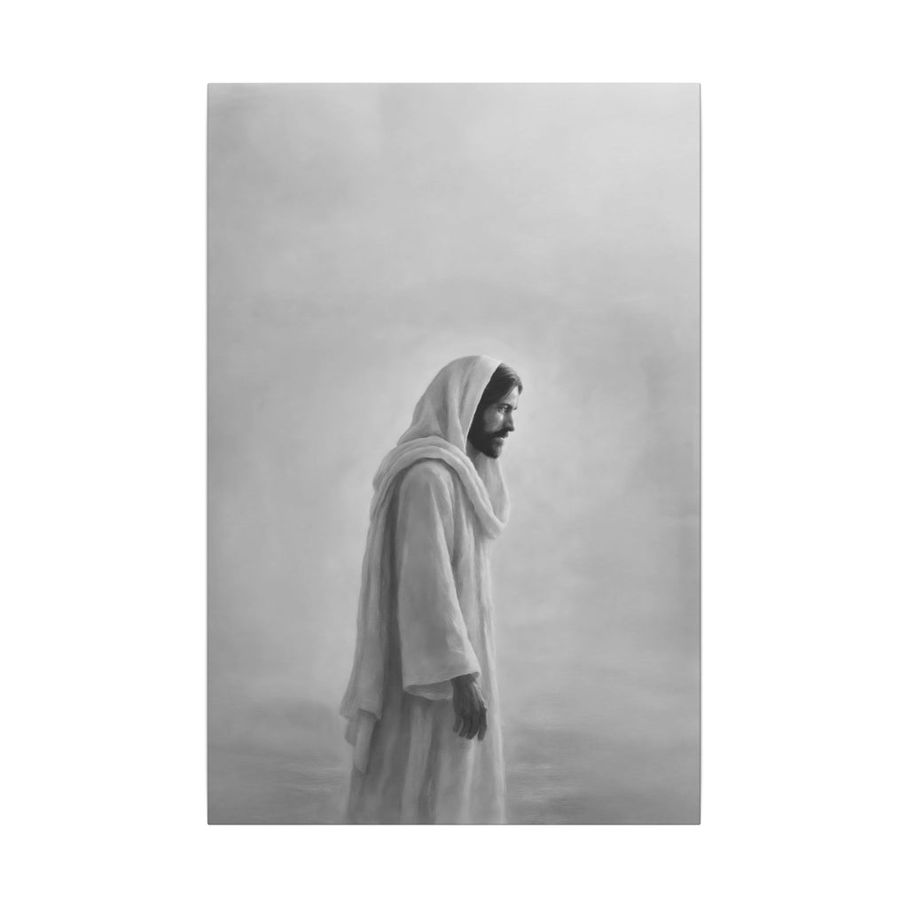 The Living Christ B&W - Canvas